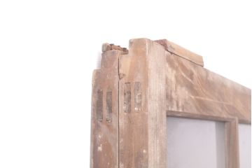 アンティーク建具　異なるガラスの質感が面白いガラス戸2枚(引き戸、建具)(R-054384)
