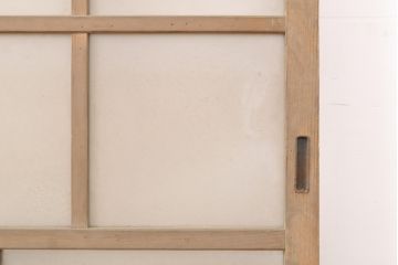 アンティーク建具　異なるガラスの質感が面白いガラス戸2枚(引き戸、建具)(R-054384)
