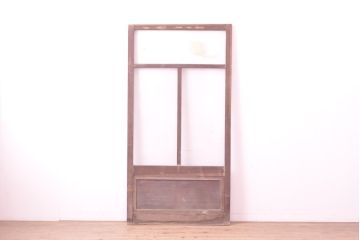 アンティーク建具　シンプルで取り入れやすいガラス戸1枚(引き戸、建具)(R-054385)