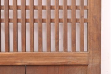 アンティーク建具　大正期の趣漂う格子帯戸1枚(引き戸、板戸、建具)(R-054386)