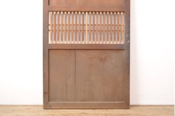 アンティーク建具　大正期の趣漂う格子帯戸1枚(引き戸、板戸、建具)(R-054386)