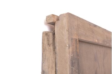 アンティーク建具　落ち着いた色合いの格子帯戸2枚(引き戸、板戸、建具)(R-054387)