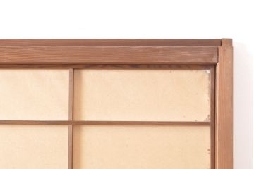 アンティーク建具　日本風情が感じられる雪見障子戸1枚(引き戸、擦り上げ障子戸、擦上障子戸、摺り上げ障子戸、建具)(R-054388)