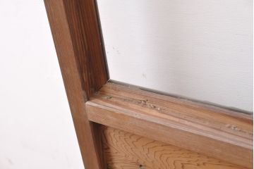 アンティーク建具　日本風情が感じられる雪見障子戸1枚(引き戸、擦り上げ障子戸、擦上障子戸、摺り上げ障子戸、建具)(R-054388)