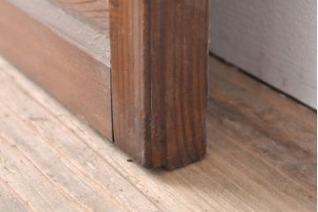アンティーク建具　日本風情が感じられる雪見障子戸1枚(引き戸、擦り上げ障子戸、擦上障子戸、摺り上げ障子戸、建具)(R-054388)