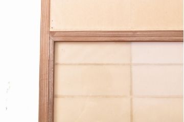 アンティーク建具　日本風情が感じられる雪見障子戸1枚(引き戸、擦り上げ障子戸、擦上障子戸、摺り上げ障子戸、建具)(R-054388)