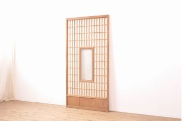 アンティーク建具　和の雰囲気を盛り立てる障子戸1枚(引き戸、建具)(R-054390)