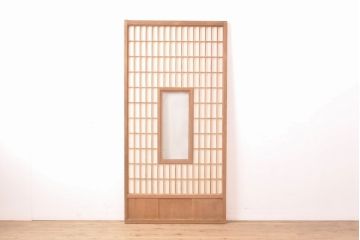アンティーク建具　和の雰囲気を盛り立てる障子戸1枚(引き戸、建具)(R-054390)
