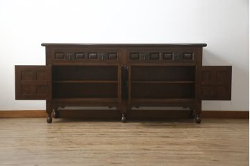 中古　美品　松本民芸家具　希少!　コレクションにもおすすめなS.P型サイドボード(収納棚、戸棚、キャビネット、SP型)(R-054393)
