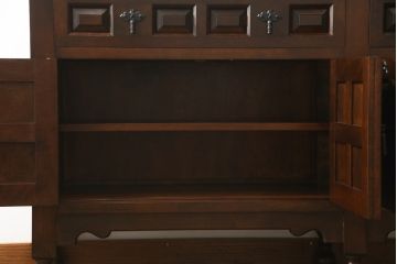 中古　美品　松本民芸家具　希少!　コレクションにもおすすめなS.P型サイドボード(収納棚、戸棚、キャビネット、SP型)(R-054393)