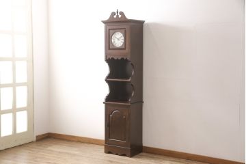 中古　松本民芸家具　気品漂うシックな雰囲気が魅力のB型時計台(定価約43万円)(ホールクロック、戸棚)(R-054394)