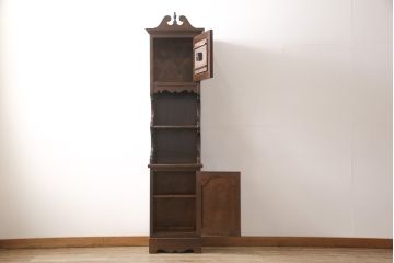 中古　松本民芸家具　気品漂うシックな雰囲気が魅力のB型時計台(定価約43万円)(ホールクロック、戸棚)(R-054394)