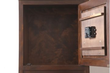 中古　松本民芸家具　気品漂うシックな雰囲気が魅力のB型時計台(定価約43万円)(ホールクロック、戸棚)(R-054394)