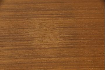 和製ビンテージ　チーク材　直線的なデザインが格好良いニーホールデスク(両袖机、在宅ワーク、在宅用ワークデスク、オフィスデスク、ヴィンテージ)(R-054410)