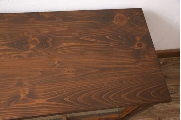 ラフジュ工房オリジナル　古建具リメイク　インテリア好きさんに人気のモールガラス入りテレビ台(ローボード、テレビボード、収納棚、戸棚)(R-054411)