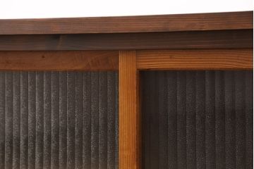 ラフジュ工房オリジナル　古建具リメイク　インテリア好きさんに人気のモールガラス入りテレビ台(ローボード、テレビボード、収納棚、戸棚)(R-054411)