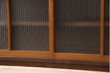 ラフジュ工房オリジナル　古建具リメイク　インテリア好きさんに人気のモールガラス入りテレビ台(ローボード、テレビボード、収納棚、戸棚)(R-054411)