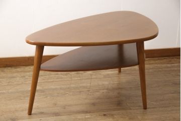 北欧ビンテージ　チーク材　ナチュラルなお部屋づくりに取り入れたいセンターテーブル(ローテーブル、ヴィンテージ)(R-054417)
