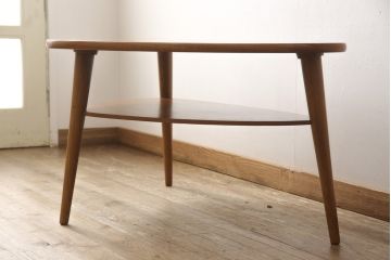 北欧ビンテージ　チーク材　ナチュラルなお部屋づくりに取り入れたいセンターテーブル(ローテーブル、ヴィンテージ)(R-054417)
