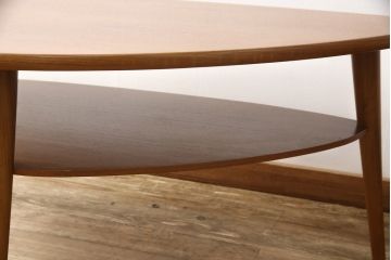 北欧ビンテージ　チーク材　ナチュラルなお部屋づくりに取り入れたいセンターテーブル(ローテーブル、ヴィンテージ)(R-054417)