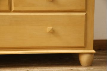 中古　アメリカ　ETHAN ALLEN(イーセンアーレン)　ナチュラルな色合いとフォルムがかわいらしいワードローブ(洋服タンス、収納棚)(R-054421)