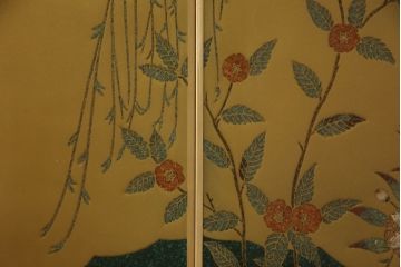 中古　最高級品　宝石象嵌工芸品　光泉　光雲　蒔絵　圧巻!色とりどりの輝きを放つ宝石が空間を華やかに彩る整理タンス(着物箪笥、引き出し、チェスト、収納箪笥)(R-054423)