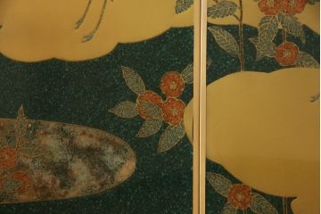 中古　最高級品　宝石象嵌工芸品　光泉　光雲　蒔絵　圧巻!色とりどりの輝きを放つ宝石が空間を華やかに彩る整理タンス(着物箪笥、引き出し、チェスト、収納箪笥)(R-054423)