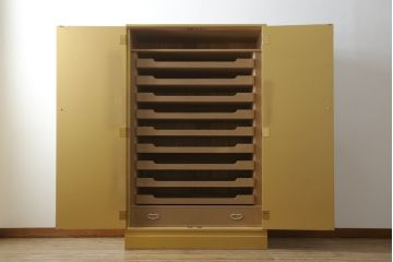 中古　最高級品　宝石象嵌工芸品　光泉　光雲　蒔絵　圧巻!色とりどりの輝きを放つ宝石が空間を華やかに彩る整理タンス(着物箪笥、引き出し、チェスト、収納箪笥)(R-054428)