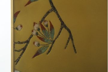 中古　最高級品　宝石象嵌工芸品　光泉　光雲　蒔絵　圧巻!色とりどりの輝きを放つ宝石が空間を華やかに彩る整理タンス(着物箪笥、引き出し、チェスト、収納箪笥)(R-054428)