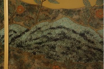 中古　最高級品　宝石象嵌工芸品　光泉　光雲　蒔絵　圧巻!色とりどりの輝きを放つ宝石が空間を華やかに彩る整理タンス(着物箪笥、引き出し、チェスト、収納箪笥)(R-054429)