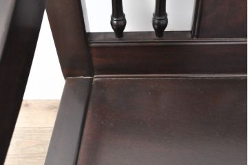 中古　松本民芸家具　上品な佇まいが魅力のD型布張り椅子(定価約27万円)(アームチェア、1人掛けソファ)(R-054434)