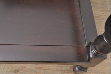 中古　松本民芸家具　上品な佇まいが魅力のD型布張り椅子(定価約27万円)(アームチェア、1人掛けソファ)(R-054434)