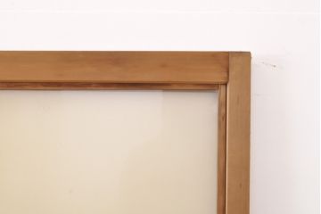 アンティーク建具　レトロなダイヤガラス入り　古い木製のガラス戸4枚セット(引き戸、仕切り戸)(R-054435)