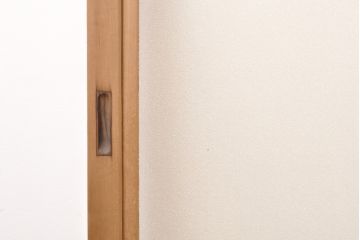 アンティーク建具　レトロなダイヤガラス入り　古い木製のガラス戸4枚セット(引き戸、仕切り戸)(R-054435)