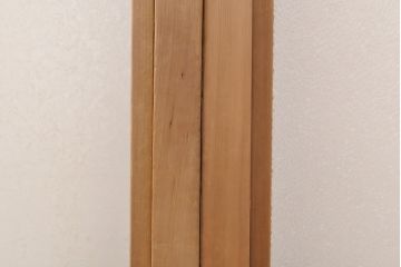 アンティーク建具　レトロなダイヤガラス入り　古い木製のガラス戸4枚セット(引き戸、仕切り戸)(R-054435)