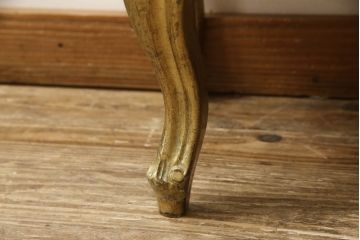 中古　希少　イタリア高級輸入家具　繊細な色使いで描かれた花の絵が美しいランジェリーチェスト(縦型チェスト、引き出し)(R-054439)