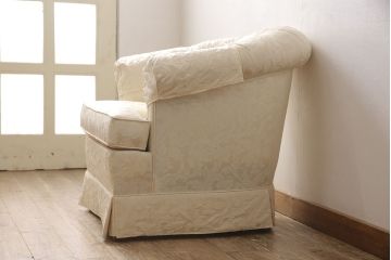 中古　超美品　DREXEL HERITAGE(ドレクセルヘリテイジ)　アップホルスタリ―　気品ある佇まいが美しい1人掛けソファ(定価約62万円)(一人掛けソファ、アームチェア)(R-054443)
