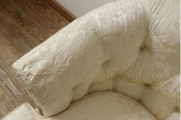 中古　超美品　DREXEL HERITAGE(ドレクセルヘリテイジ)　アップホルスタリ—　気品ある佇まいが美しい1人掛けソファ(定価約62万円)(一人掛けソファ、アームチェア)(R-054444)