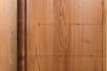 アンティーク建具　和の趣溢れる舞良戸2枚セット(板戸、帯戸、引き戸)(R-054457)