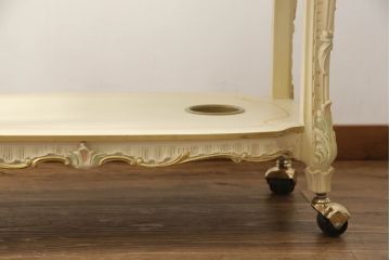 中古　美品　SILIK(シリック)　気品溢れる佇まいが目を引くワゴンテーブル(トロリー、キッチンワゴン)(R-054460)