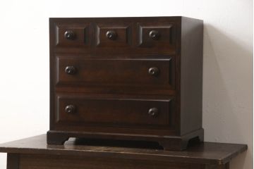 中古　北海道民芸家具　深みのある色合いが美しい小引き出し(チェスト、整理箱)(R-054464)