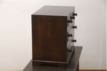 中古　北海道民芸家具　深みのある色合いが美しい小引き出し(チェスト、整理箱)(R-054464)