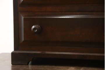 中古　北海道民芸家具　深みのある色合いが美しい小引き出し(チェスト、整理箱)(R-054464)