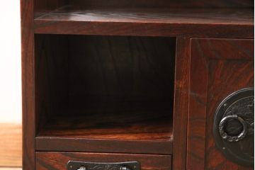中古　美品　岩谷堂箪笥　和モダンなお部屋づくりに合わせたい収納棚(飾り棚、電話台、サイドテーブル)(R-054472)