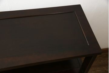 中古　北海道民芸家具　HM105　シンプルモダンなデザインが魅力的な飾り棚(定価約23万円)(茶棚、茶タンス、収納棚、戸棚)(R-054474)