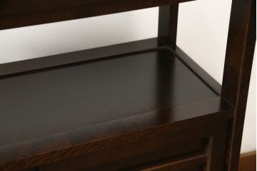 中古　北海道民芸家具　HM105　シンプルモダンなデザインが魅力的な飾り棚(定価約23万円)(茶棚、茶タンス、収納棚、戸棚)(R-054474)