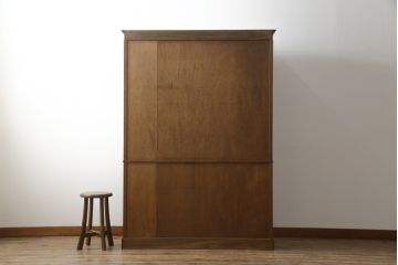 和製ビンテージ　神戸洋家具　繊細な彫刻が美しい衣装タンス(洋服箪笥、衣装盆、着物箪笥、ヴィンテージ)(R-054475)