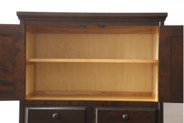 中古　希少サイズ　北海道民芸家具　丁度いいサイズ感が魅力的な縦型チェスト(引き出し、収納タンス、和たんす)(R-054476)