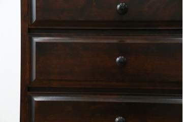 中古　国産　民芸家具　勇峰工芸　シックな佇まいが大人の空間を演出する、人気のハイチェスト　(R-054477)