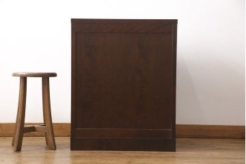 中古　北海道民芸家具　小振りなサイズ感が取り入れやすいシックなチェスト(引き出し、小タンス)(R-054478)